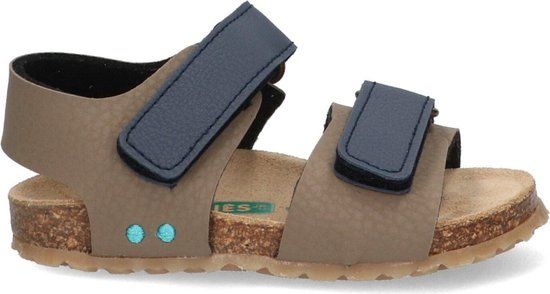BunniesJR Bas Beach Sandalen Jongens - Taupe/Donkerblauw - Maat 24