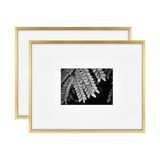MCS Gieterij Metaal 11x14 gematteerd tot 5x7 Messing Gallery Muurframe (2 Pack)