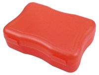Wave Lunchbox "Wave" klein - Boîte à lunch avec fermeture à clip - Boîte à pain pour enfants et adultes - Rouge tendance, en plastique PP