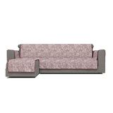 Italian bed linnen "Glamour" antislip sofa cover met chaise longue links, bordeaux, 240cm