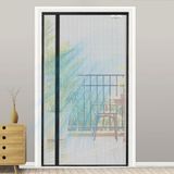 PromoHome Moustiquaire de porte magnétique, 110 x 210 cm, noir