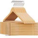 Songmics CRW001-20, Houten kleerhangers, 20 stuks