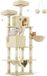 Merkloos / Sans marque Wan GmbH Kattenkrabpaal XXL - Speeltoren Klimmeubel - Klimmen Spelen - Veelzijdige Verdiepingen - 206 cm Hoog - Beige