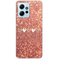 Xiaomi Siliconen hoesje - Paillettes Hartje - Compatibel met Xiaomi Redmi Note 12 4G