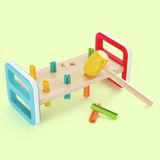 Hape Banc de martelage arc-en-ciel - Banc de martelage en bois avec marteau pour tout-petits à partir de 12 mois