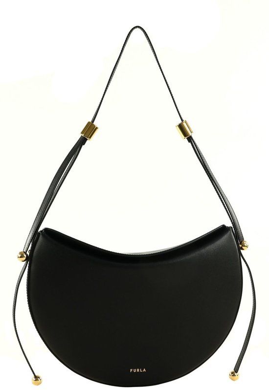 FURLA Leren schoudertas Moonstone Shoulder Bag Nero zwart