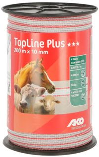 AKO Blanc schriklint voor paardenomheining Top Line Plus - breedte 20 mm x 200 m