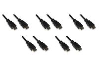 LINK LKCHDMI1005 HDMI-kabel, 1 m, 4K x 2K, voor PC, notebook, HDTV etc. - vergulde contacten - kleur zwart - Full HD / 4K video-overdracht - 5 stuks