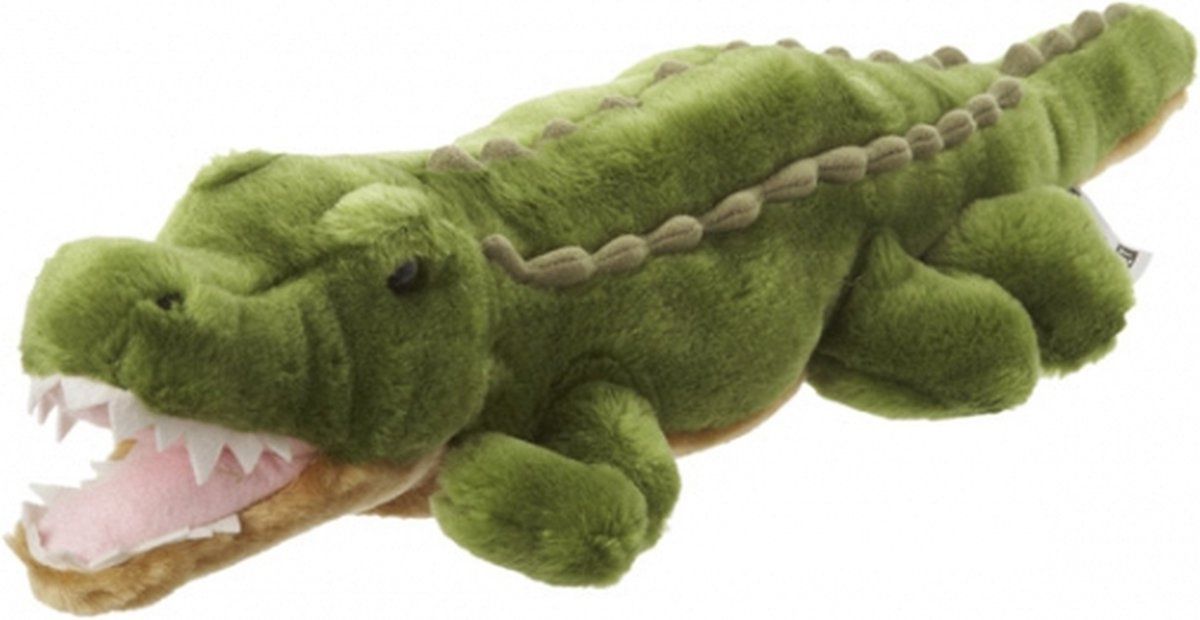 Nature Planet Pluche krokodil knuffel 48 cm - groen
