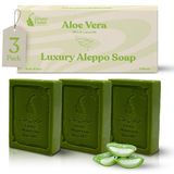 GREEN FADEL Aleppo Zeep Luxe - met Aloë Vera - 3 stuks