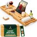 Luxe badkuip Caddy Tray, 1 of 2 persoons bad en bed lade, bad tafel Caddy met uitschuifbare zijkanten - zeepbakje (natuurlijk)