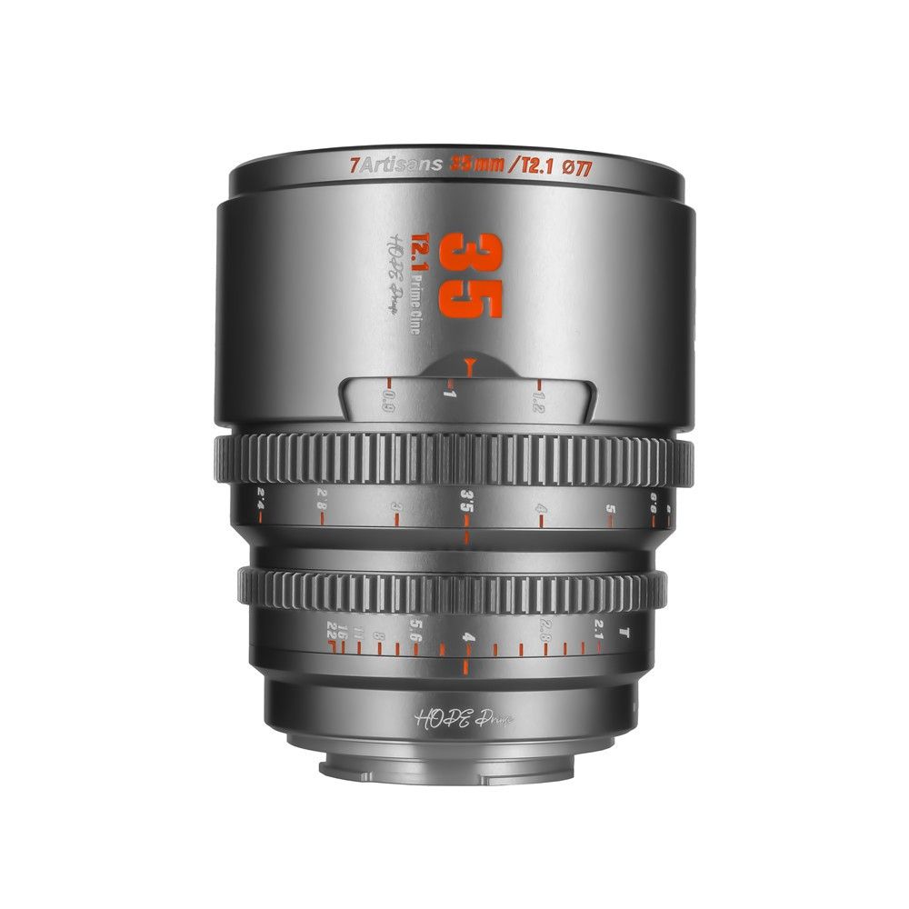 7Artisans HOPE Prime S35 35mm T2.1 Cinema Lens - Fujifilm X - Titanium