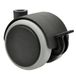 WAGNER Design 01172801 Meubelrol/zwenkwiel/dubbele wiel, diameter Ø 50 mm, bouwhoogte 55 mm, vergrendeling, zwart, draagkracht 50 kg