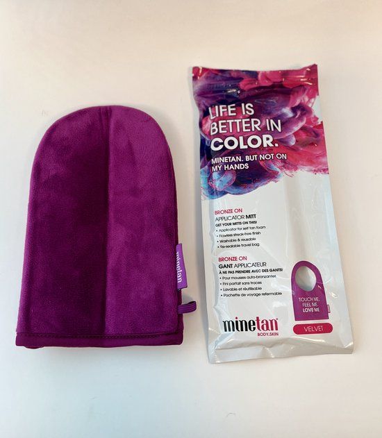 Minetan Bronze On Applicator Mitt - Paars - 1 Stuk