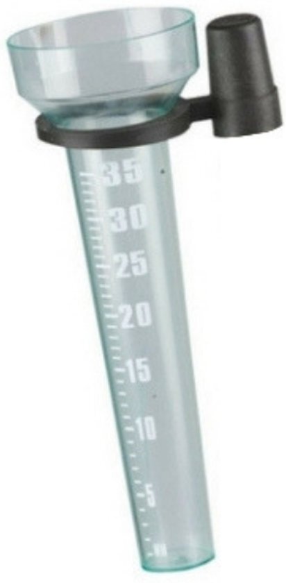 Lifetime Regenmeter - Regen meter - Met houder - Kunststof- Transparant - 24 centimeter
