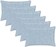 vidaXL - Kussensloop - 6 stuks - Lichtblauw - 30 x 50 cm