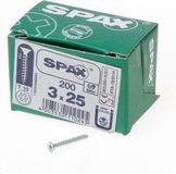 Spax Spaanplaatschroef Verzinkt Torx 3.0 x 25 - 200 stuks