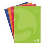 BM BeMore 0100226, blok met geperforeerde kleuren, A4, liniatuur 5 mm, geruit 5 mm, 50 vellen, 10 stuks, verschillende kleuren