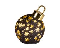 Decoris Draaiende kerstbal d14h18 zwart
