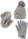 Heatkeeper Dames Winter Thermo Set - Muts + Handschoenen + Nekwarmer - Grijs - One Size