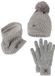 Heatkeeper Dames Winter Thermo Set - Muts + Handschoenen + Nekwarmer - Grijs - One Size