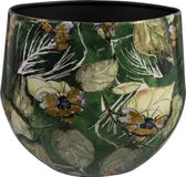 TS Collection Bloempot Bee green 24x21 Metaal & Epoxy