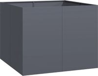 vidaXL Plantenbak 100x100x80 cm staal antracietkleurig