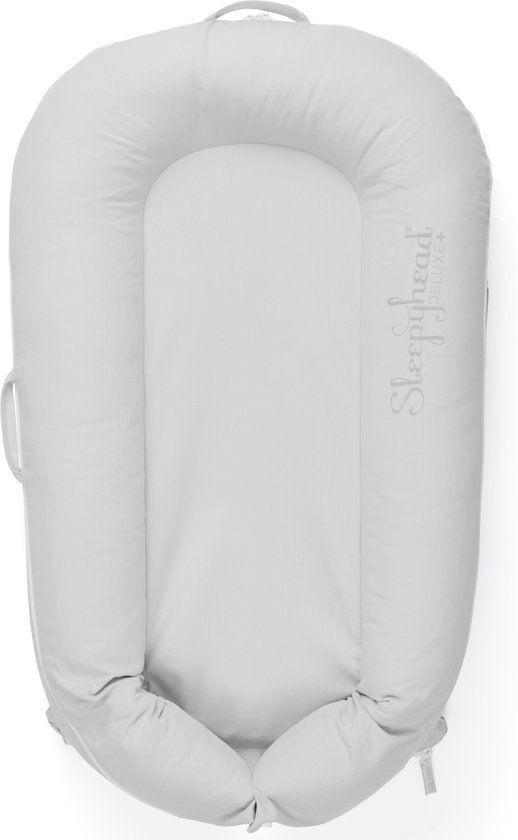 DockAtot Deluxe+ Cloud Grey Babynestje - 0-8 maanden - Grijs - Katoen - Anti-allergie