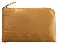 RHODIA 116517C - Etui met Ritssluiting in Imitatieleer - Goud - Maat S (11 x 17 cm)