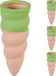Relaxdays Goutteur en céramique - Lot de 4 - Plantes d'intérieur et de balcon - Pour bouteille - Terre cuite-vert