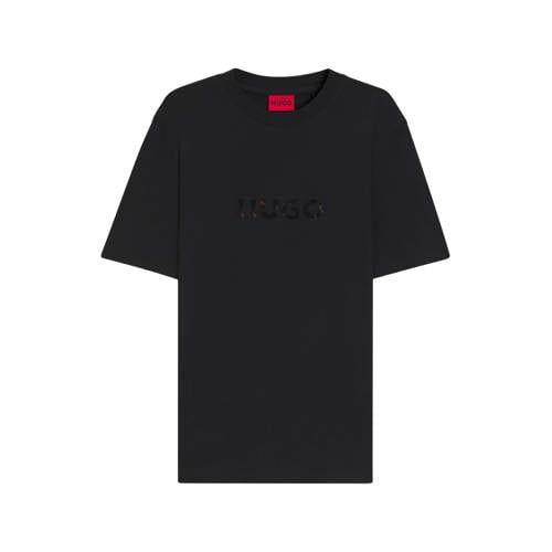 HUGO regular T-shirt zwart