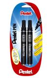 Pentel N50 permanente marker, conische punt, zwart, 2 stuks