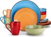 Aurora Serviesset Sorella – 16-delig – voor 4 personen – Mix van kleuren – Bovenbord – Tafelset – Diepe borden – Servies – Keukenservies