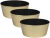 Merkloos Othmar Decorations Plantenpot - 3x stuks - kunststof - goudkleurig - 24 x 10 cm