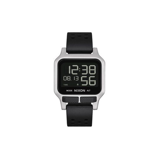 Nixon Heat Horloge Unisex Zilver - Digitaal - Rubber - Zilverkleurig