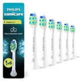 Philips Sonicare InterCare HX9006/87 opzetborstels voor elektrische tandenborstels, voor het reinigen tussen de tanden, set van 6, wit