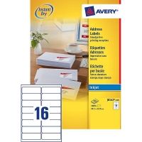 Avery Zweckform J8162-100 Adresetiketten 99,1 x 33,9 mm (1600 etiketten)