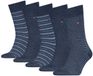 Tommy Hilfiger Sokken Heren - Giftbox Stripe Jeans - 5 paar hoge sokken - Maat 43/46