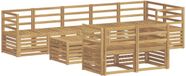 vidaXL - Buiten - bank - set - 9 - st - Wit - Massief - Acacia - Hout
