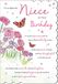 Piccadilly Greetings Verjaardagskaart Nichtje - 9 X 6 Inch - Regal Publishing