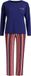 Goldenbay Pyjama Helenium Vrouwen Lange mouw Gestreept Donkerblauw 95% Lenzing™ EcoVero™-Viskose, 5% Elastan