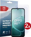 Rosso Screen Protector Geschikt voor Oppo A6 | Ultra Clear Duo Pack | TPU Folie | Case Friendly Beschermfolie | 2 Stuks