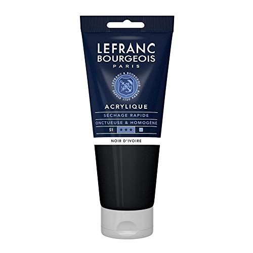 Lefranc & Bourgeois Lefranc Bourgeois 300374 fijne acrylverf - Ivory Black - 200ml