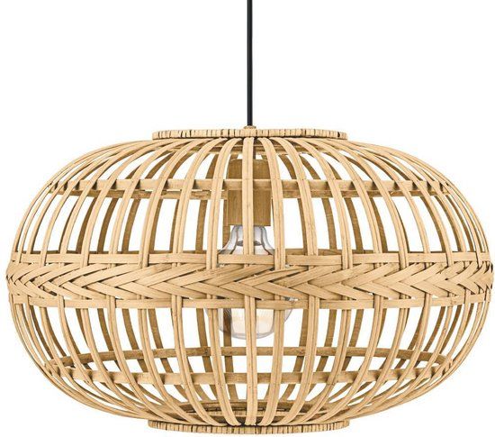 EGLO Amsfield Hanglamp - E27 - Ø 38 cm - Hout/Bamboe - Bruin