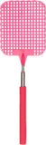 Merkloos Vliegenmepper - uitschuifbaar - roze - 25 tot 60 cm - telescopisch