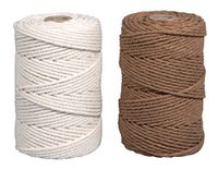 Rayher Makramé garenset, 2,2 mm ø, natuur, 2x ca. 200 g, 2 spoelen à 70 m, 44000505