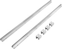 VEVOR Lineaire Geleiding Lineaire Geleider Lineaire Rail 2 Stuks SBR20-800mm Koolstofstaal Aluminium Geleiderail SBR20UU Schuifblokken Lineair Lager