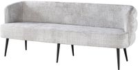 Lizzely Garden & Living Eetkamerbank met armleuning Quinn 200cm grijs chenille