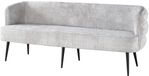 Lizzely Garden & Living Banc de salle à manger avec accoudoir Quinn 200cm gris chiné chenille