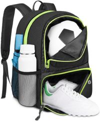 By shayne - Fußballrucksack - Leichte Sporttasche - Wasserabweisend - Schwarz